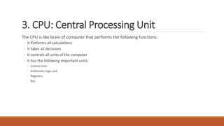 Introduction To Cpu Lec 2 introduction to computer -ii | PPTX