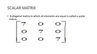 MATIX AND TYPES OF MATRIX | PPTX | Physics | Science