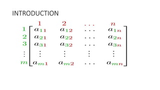 MATIX AND TYPES OF MATRIX | PPT