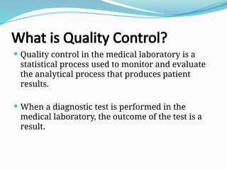 Clinical Hematology quality control laboratory | PPTX