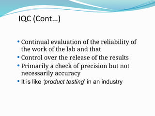 Clinical Hematology quality control laboratory | PPTX