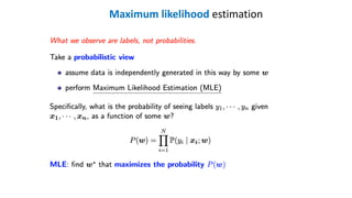 Maximum likelihood estimation
 