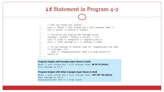 if Statement in Program 4-2
 