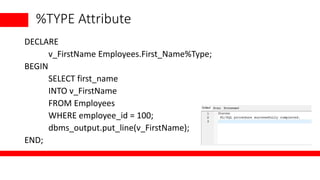 Beginner Sql Block Examples Pl-sql blocks and block types and variablesdeclaring.pptx