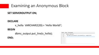 Pl-sql blocks and block types and variablesdeclaring.pptx