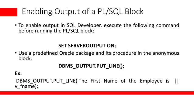 Pl-sql blocks and block types and variablesdeclaring.pptx | Databases ...