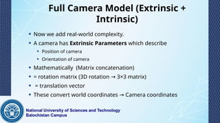 Lec 3.pptx Mathematical modelling of camera | PPTX