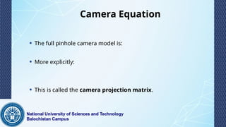 Lec 3.pptx Mathematical modelling of camera | PPTX