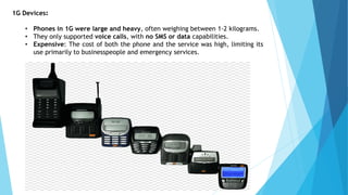 Comprehensive Overview of 1G and 2G Mobile Network Generations | PDF