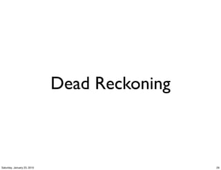 Dead Reckoning



Saturday, January 23, 2010                    29
 
