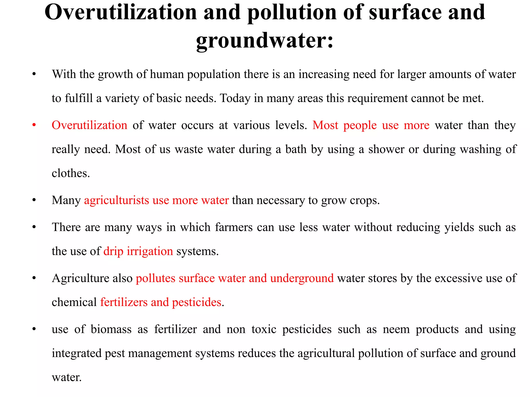 Water resources ppt | PPT | Agriculture | Industries
