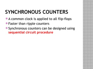 Synchronous counters digital logic design | PPTX