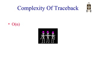 Complexity Of Traceback 
• O(n) 
 