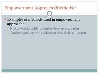 Self Performance Review Examples Pdf approaches_in_health_promotion. pptx | PPTX
