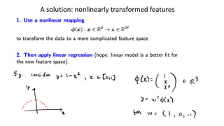 A solution: nonlinearly transformed features
 