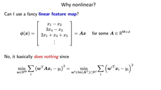 Why nonlinear?
 