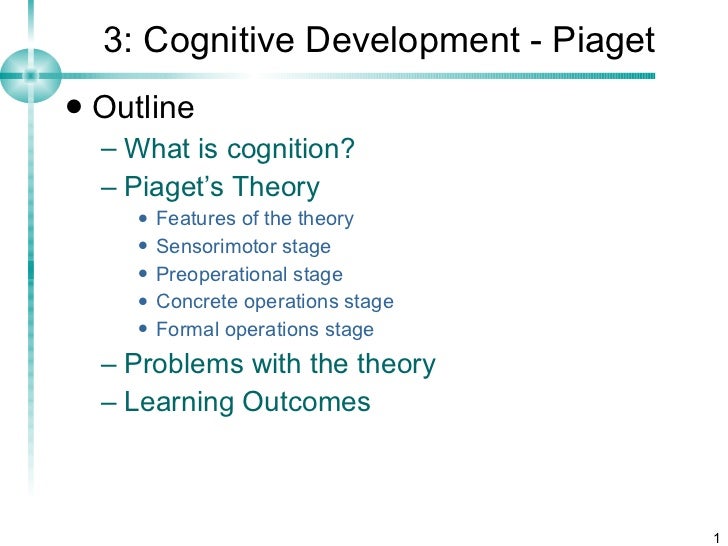 Piaget S Cognitive Stages Chart