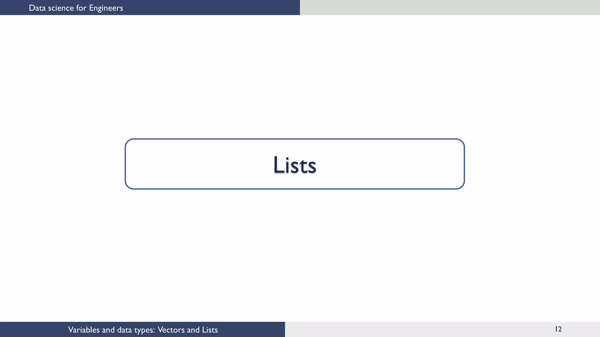 Lec3 variables and datatypes vectors and lists | PPT