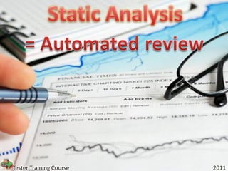 Tester Training Course   2011
 