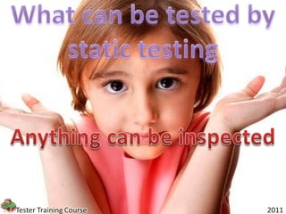 Tester Training Course   2011
 