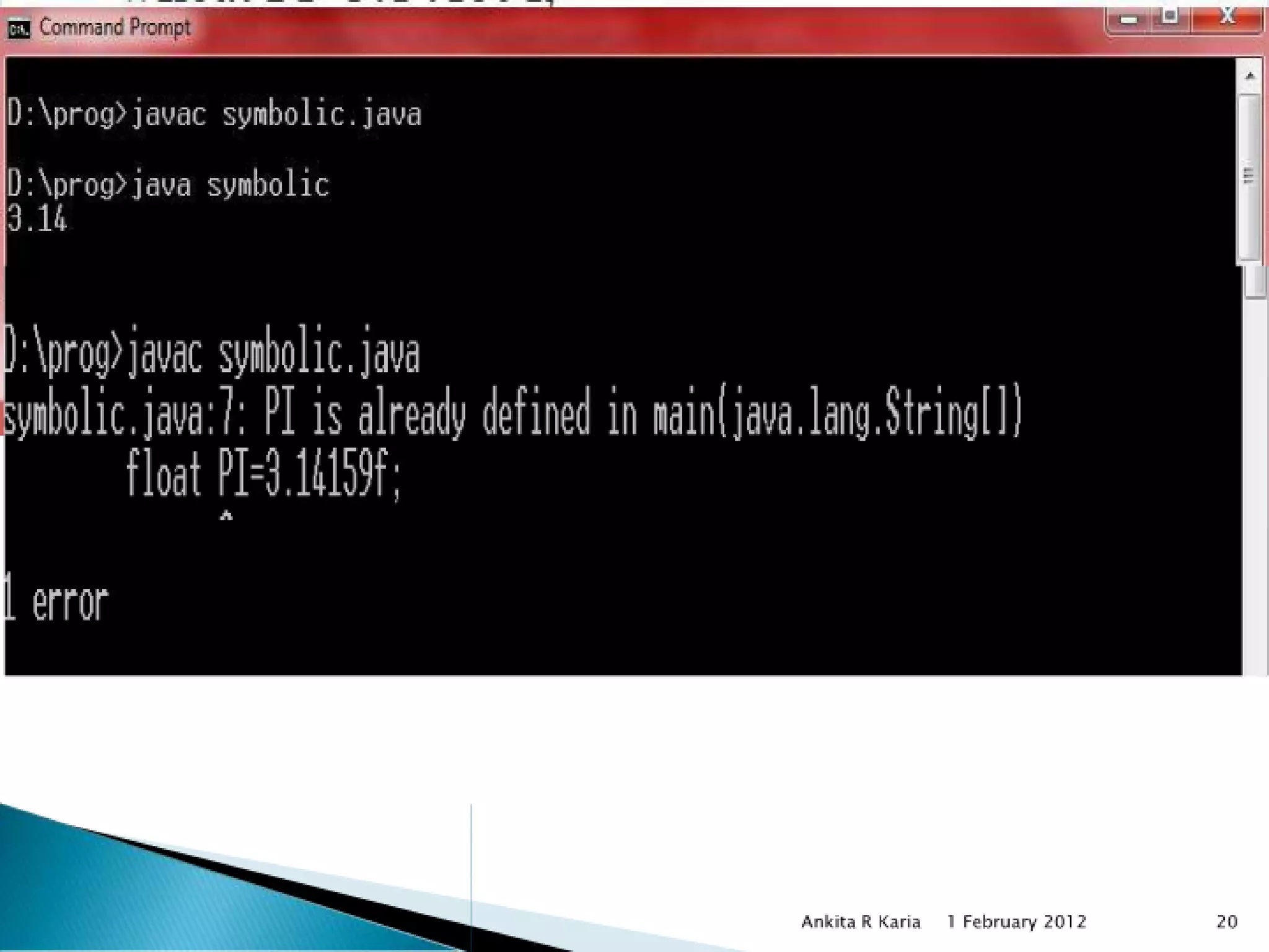 Constants, Variables and Data Types in Java
