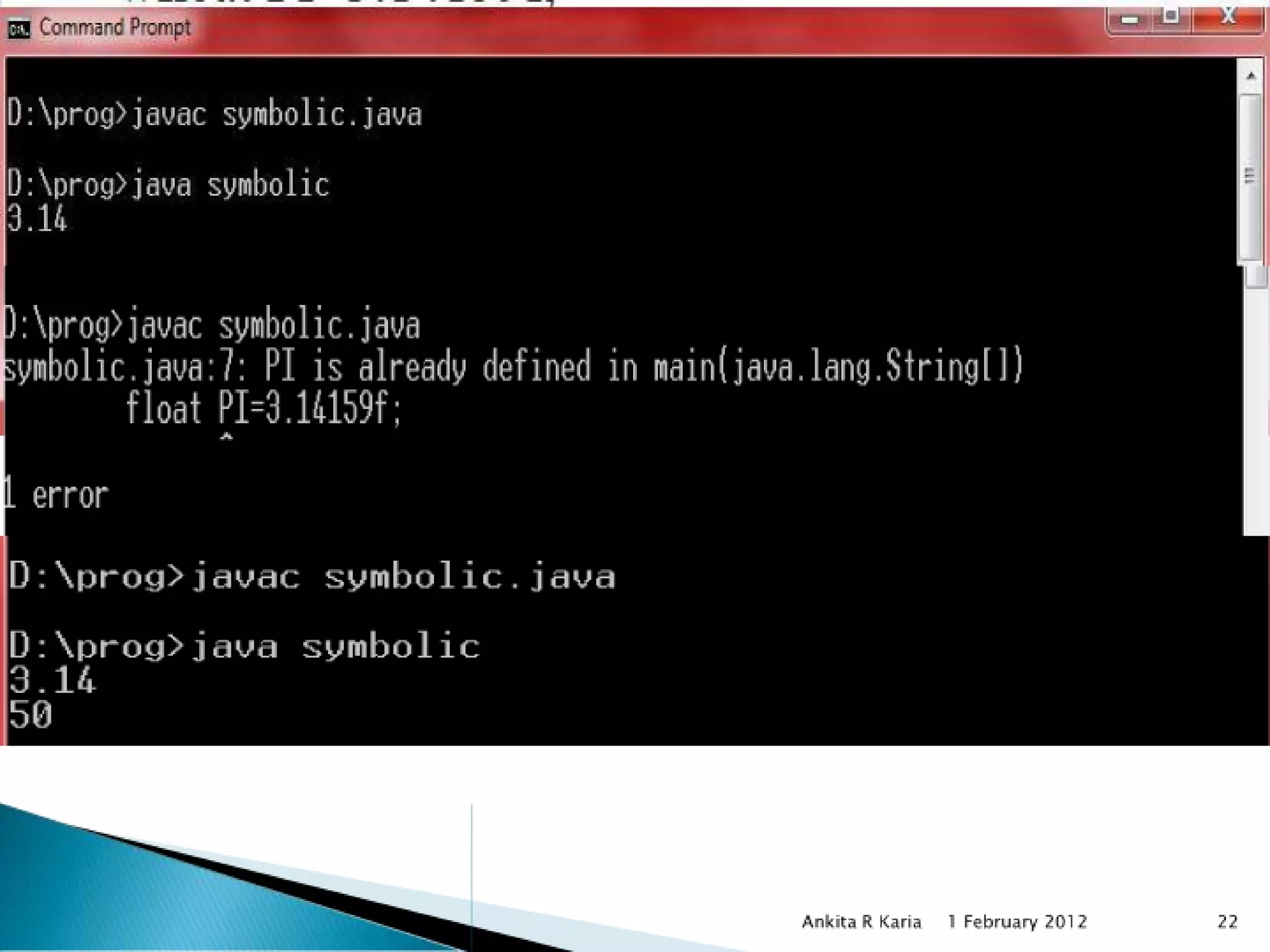 Constants, Variables and Data Types in Java