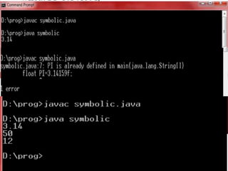 Constants, Variables and Data Types in Java
