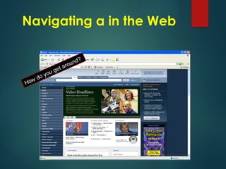 How do you get around?
Navigating a in the Web
 