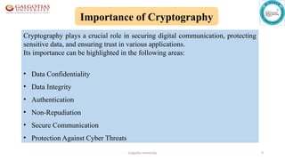 introduction of cryptography and its applications | PPTX