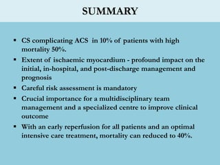 Lec 4 management of cardiogenic shock for mohs | PPTX