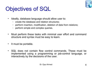 The Relational Model represents data and their relationships through a ...