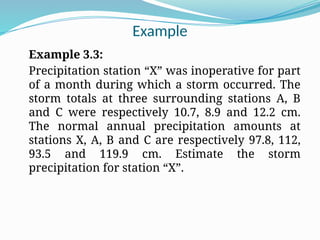 Comprehensive Analysis and Estimation of Precipitation Data for ...