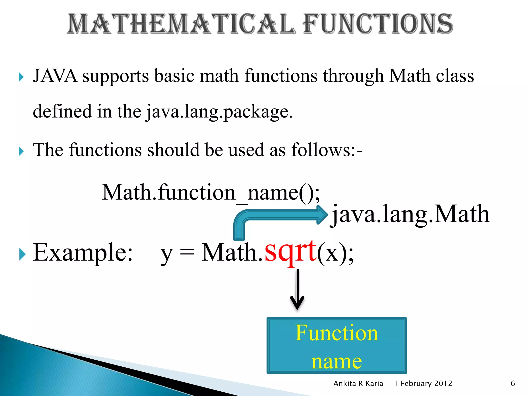 Operators and Expressions in Java | PPTX