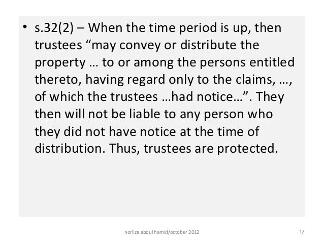 Time limit for executor to distribute estate