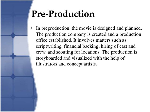 pre production and post production pre production and post production