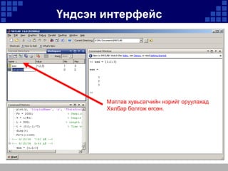 Үндсэн интерфейс

Матлав хувьсагчийн нэрийг оруулахад
Хялбар болгож өгсөн.

 