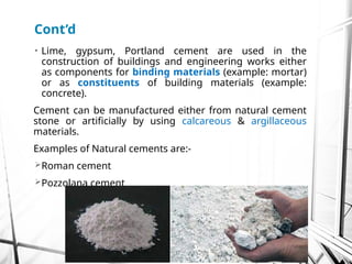 lecture for Cement production and other properties .pptx