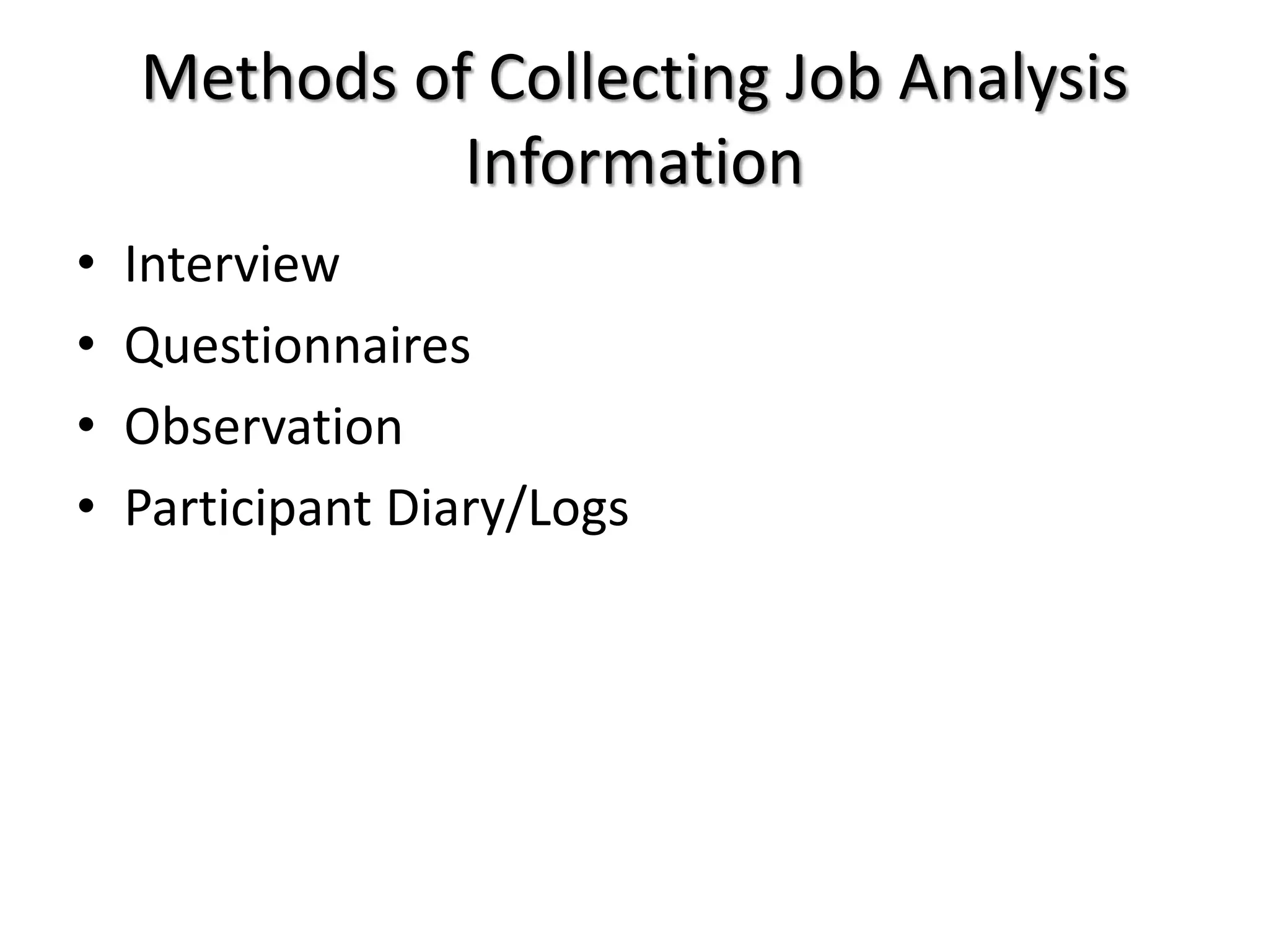 job analysis | PPTX