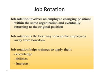 Job Rotation
22
 