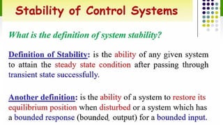 Stability Analysis in Automatic Control Systems: Understanding Unstable ...