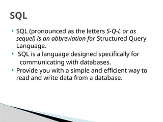 SQL command practical power point slides, which help you in learning ...