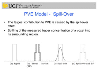 PVE Model - Spill-Over
• The largest contribution to PVE is caused by the spill-over
effect.
• Spilling of the measured tracer concentration of a voxel into
its surrounding region.
79
 
