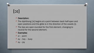 Lec6 Diphthongs in English Language Sounds | PPTX