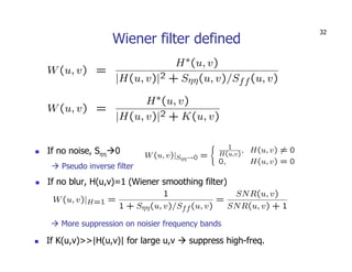 Digital Image Processing Inverse Filters | PDF