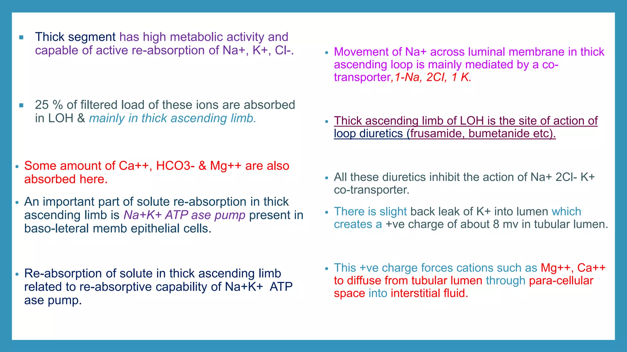 Reabsorption In Renal Tubule (The Guyton and Hall physiology) | PPTX