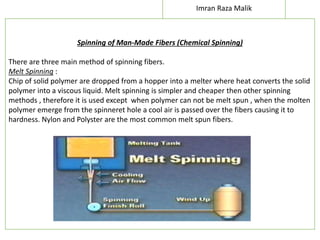 Lec#7 spinning of man made fibers | PPTX