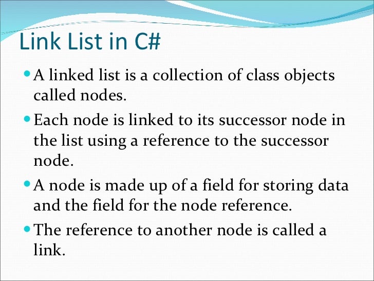 linked list (c#)