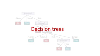Decision trees
 