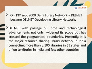 DELNET & NDLI INDIASTAT library networks | PPTX