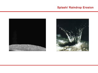 Splash/ Raindrop Erosion
 